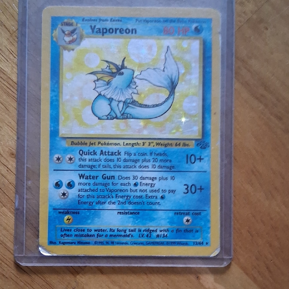 Vaporeon Pokémon Card